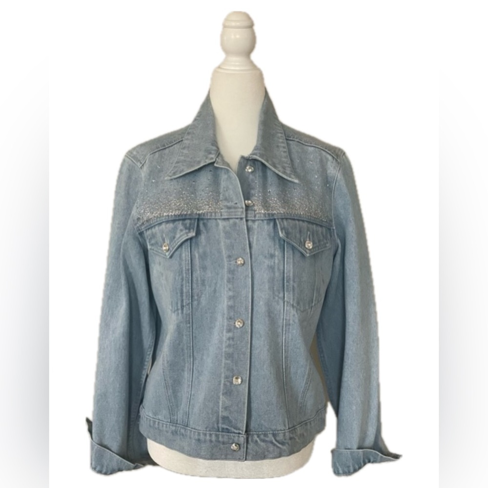 Christine Alexander Swarovski Crystal Denim Jacket, Size “S”, BRAND NEW!